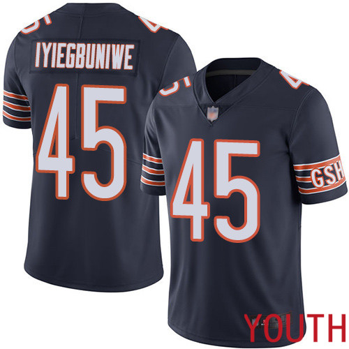 Chicago Bears Limited Navy Blue Youth Joel Iyiegbuniwe Home Jersey NFL Football #45 Vapor Untouchable->women nfl jersey->Women Jersey